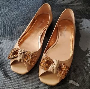 BCBGeneration Channa Mojave Bow Open Toe Flats